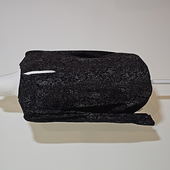 Rails Roslyn Slate Python Blouse Top Luxe Satin Crepe Longsleeve Keyhole Gray XS - Picture 6 of 16